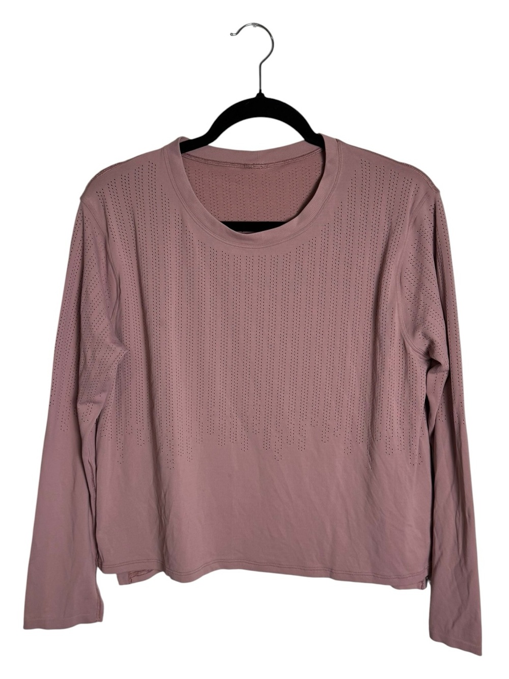 Lululemon Train To Be Long Sleeve Pink Taupe Mesh Top
